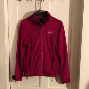 The North Face Women's Fleece Jacket in Hot Pink